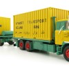 Tekno 71661 - Mack F700 3 Axle truck with 3 Axle Trailer 2x 20 ft Container Rynart - Scale 1:50