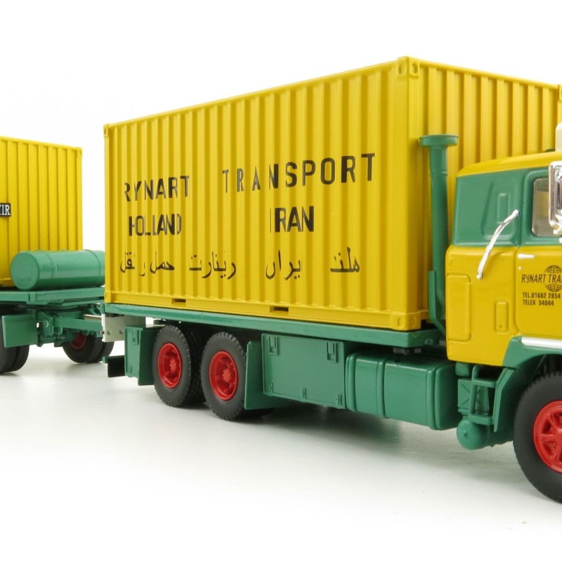 Tekno 71661 - Mack F700 3 Axle truck with 3 Axle Trailer 2x 20 ft Container Rynart - Scale 1:50