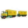 Tekno 71661 - Mack F700 3 Axle truck with 3 Axle Trailer 2x 20 ft Container Rynart - Scale 1:50