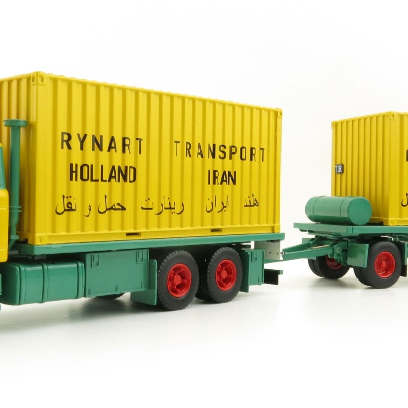 Tekno 71661 - Mack F700 3 Axle truck with 3 Axle Trailer 2x 20 ft Container Rynart - Scale 1:50