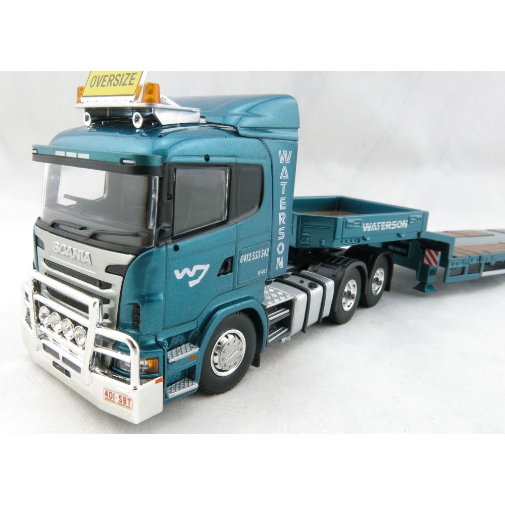 Tekno 72511 Scania R-Series Lowline 6x4 Prime Mover with Goldhofer Low Loader Waterson Diesel QLD - Scale 1:50