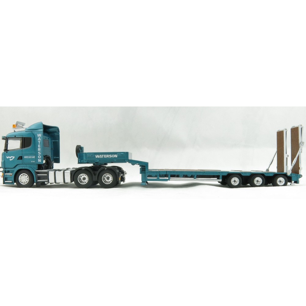 Tekno 72511 Scania R-Series Lowline 6x4 Prime Mover with Goldhofer Low Loader Waterson Diesel QLD - Scale 1:50