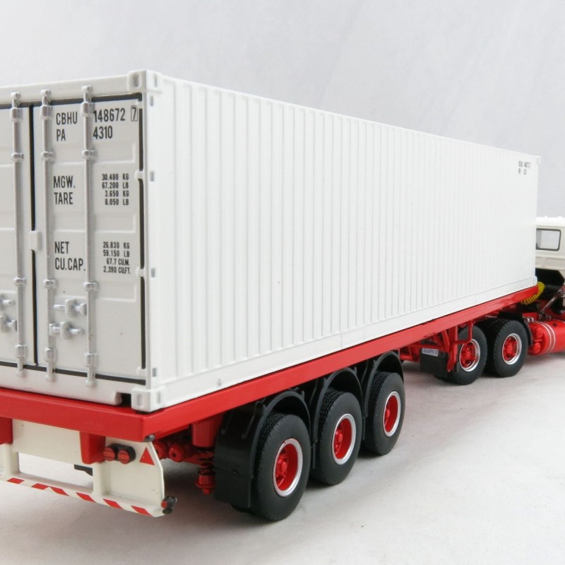 Tekno 72620 - Australian Mack F700 Prime Mover with 3 Axle Trailer and 40 ft Container - Scale 1:50
