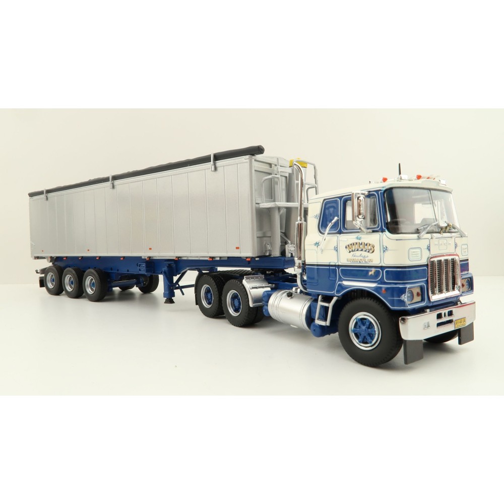 Tekno 73945 Australian Mack F700 6x4 Prime Mover with Tipper - Willis Haulage - Scale 1:50