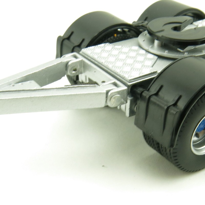 Tekno 74557 Australian Double Flatbed Trailer Set with Dolly Blue Scale 1:50