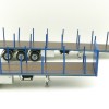 Tekno 74557 Australian Double Flatbed Trailer Set with Dolly Blue Scale 1:50