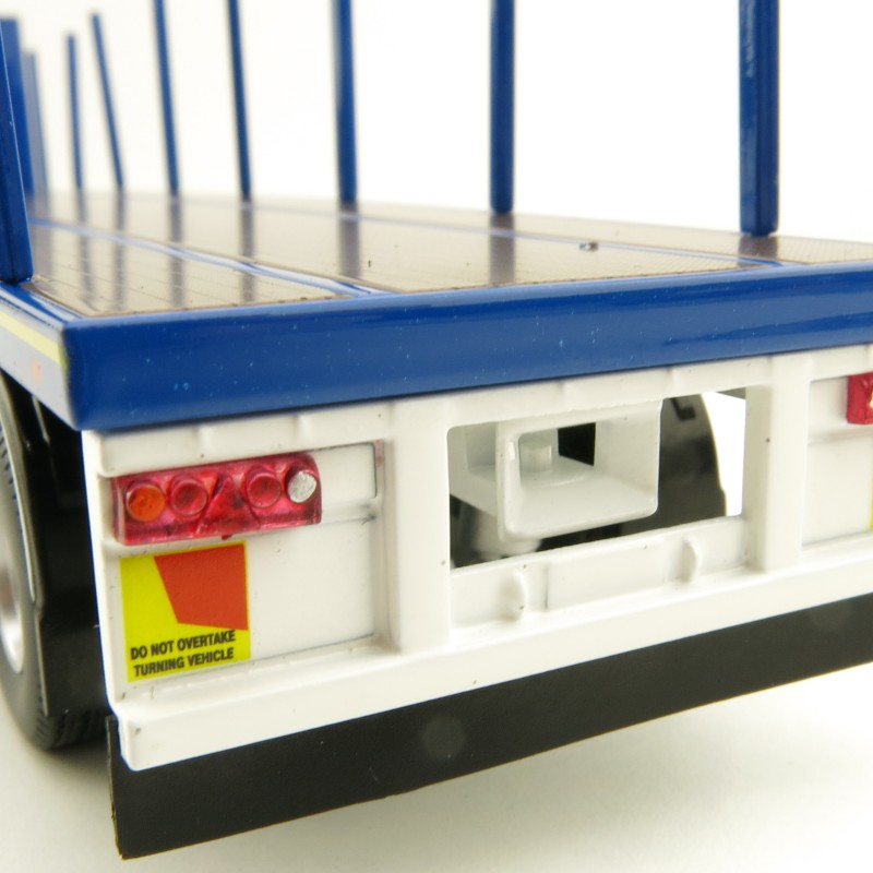 Tekno 74557 Australian Double Flatbed Trailer Set with Dolly Blue Scale 1:50