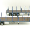Tekno 74557 Australian Double Flatbed Trailer Set with Dolly Blue Scale 1:50