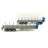 Tekno 74557 Australian Double Flatbed Trailer Set with Dolly Blue Scale 1:50
