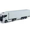 Tekno 74752-1 - Scania Truck with Semi 3-axle Box trailer White - Scale 1:87