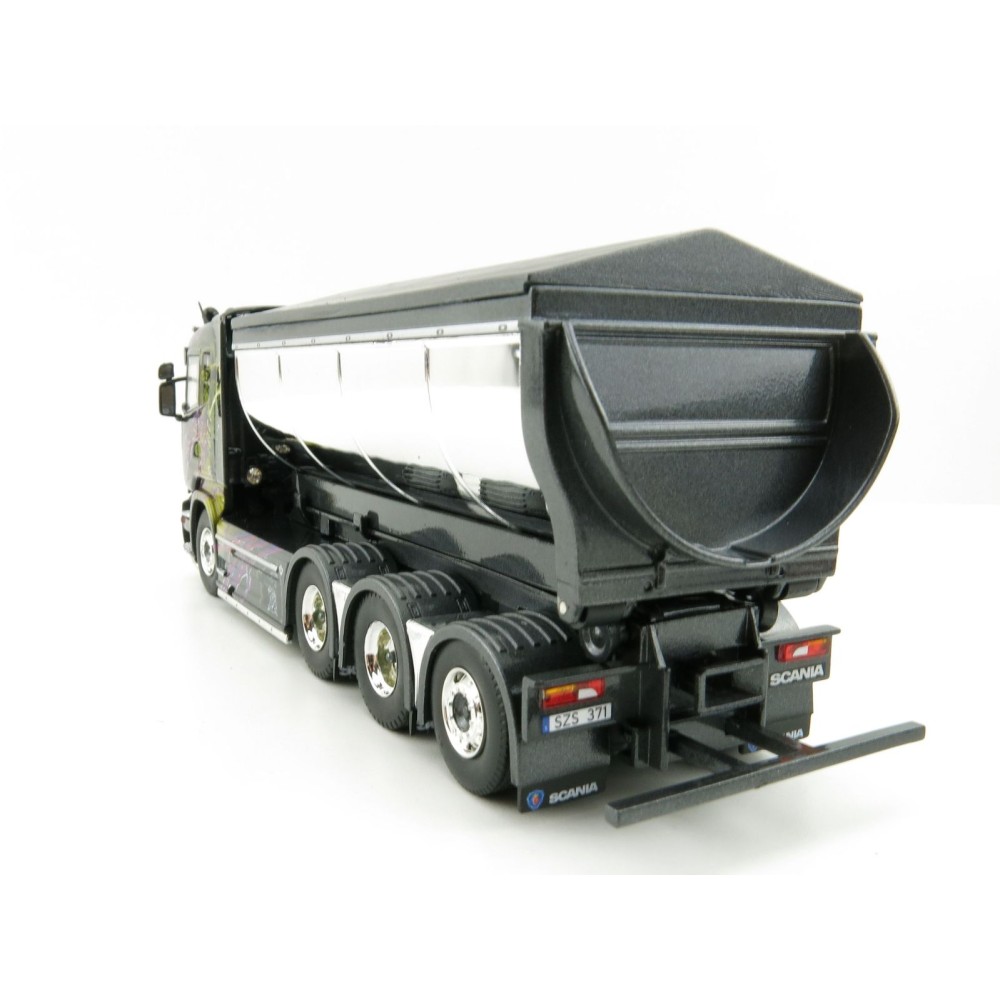 Tekno 75065 Scania R-serie Truck 4axle with Hookarm and Asphalt Container - Gahne Akeri - Scale 1:50