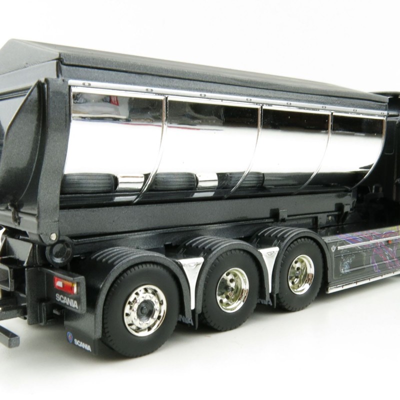 Tekno 75065 Scania R-serie Truck 4axle with Hookarm and Asphalt Container - Gahne Akeri - Scale 1:50
