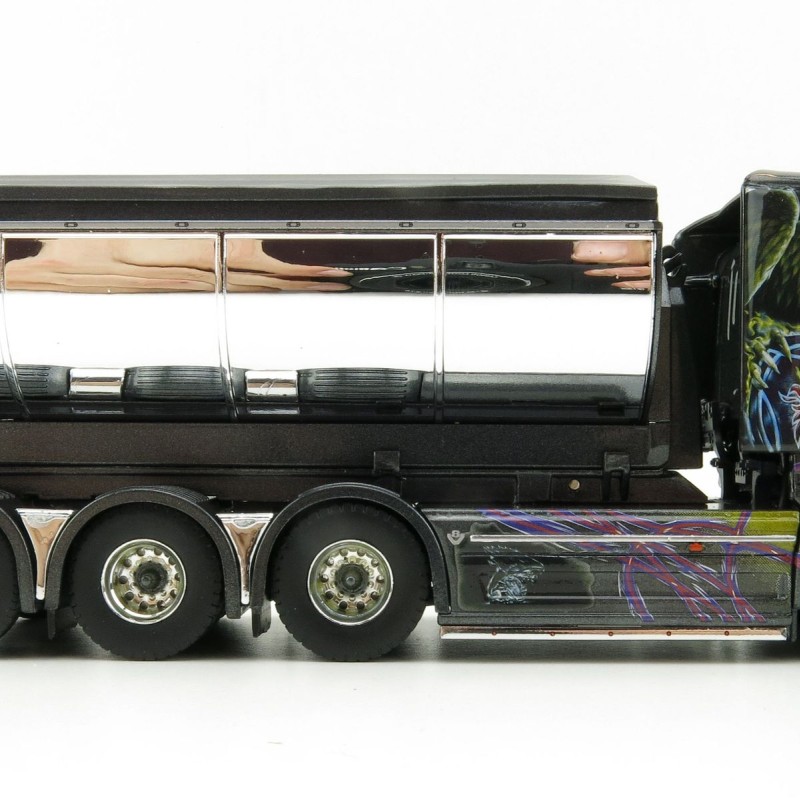 Tekno 75065 Scania R-serie Truck 4axle with Hookarm and Asphalt Container - Gahne Akeri - Scale 1:50