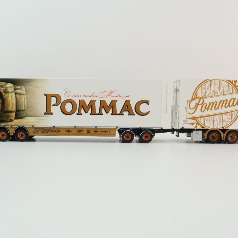 Tekno 75115 - Scania NG S Highline Sweden Combo with Trailer - Ristimaa Pommac - Scale 1:50