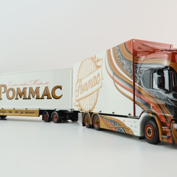 Tekno 75115 - Scania NG S Highline Sweden Combo with Trailer - Ristimaa Pommac - Scale 1:50