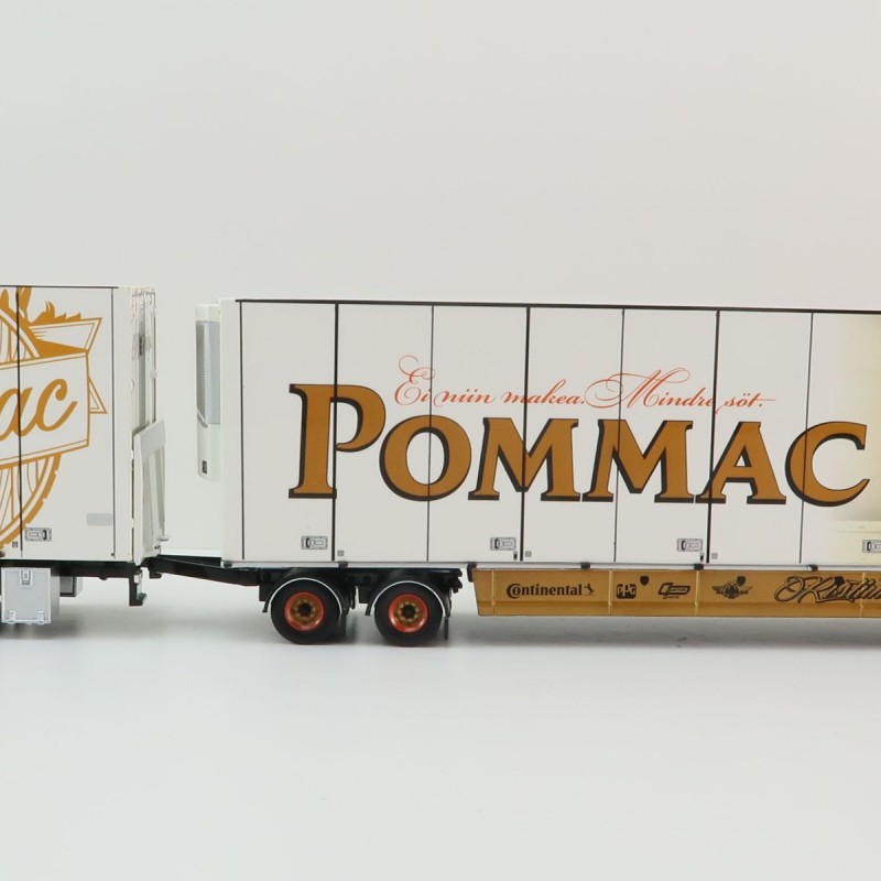 Tekno 75115 - Scania NG S Highline Sweden Combo with Trailer - Ristimaa Pommac - Scale 1:50