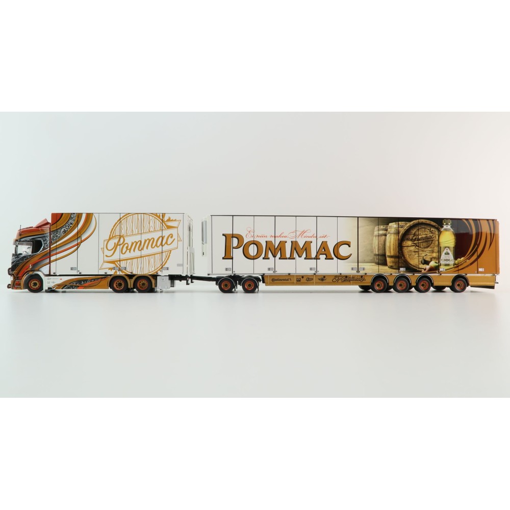 Tekno 75115 - Scania NG S Highline Sweden Combo with Trailer - Ristimaa Pommac - Scale 1:50