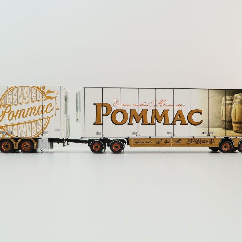 Tekno 75115 - Scania NG S Highline Sweden Combo with Trailer - Ristimaa Pommac - Scale 1:50