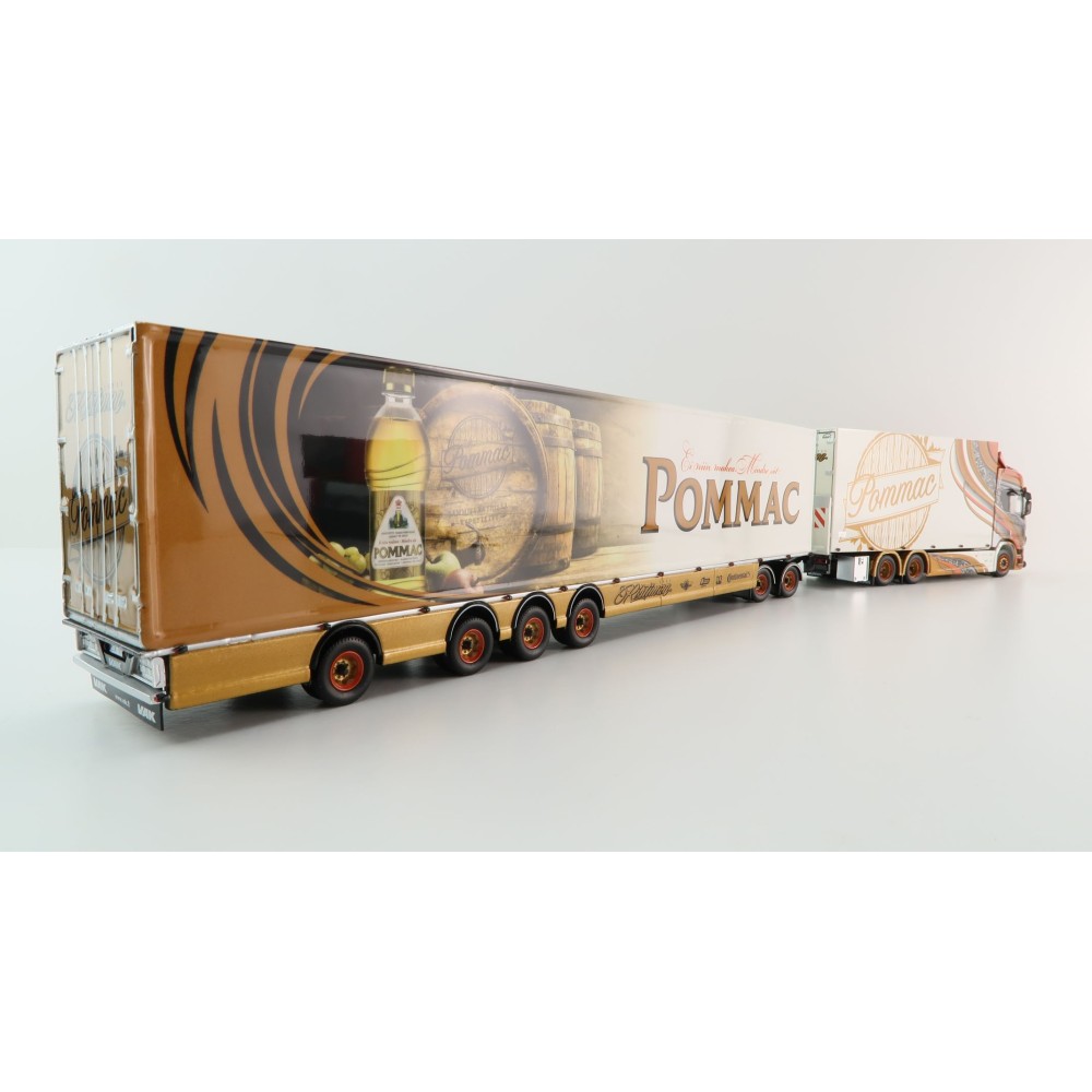 Tekno 75115 - Scania NG S Highline Sweden Combo with Trailer - Ristimaa Pommac - Scale 1:50