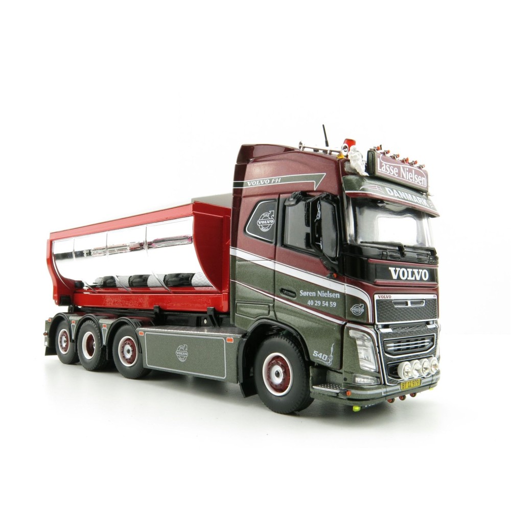 Tekno 75192 Volvo FH04 Globetrotter Truck 4axle with Hookarm and Asphalt Container - Vognmand Soren Nielsen - Scale 1:50