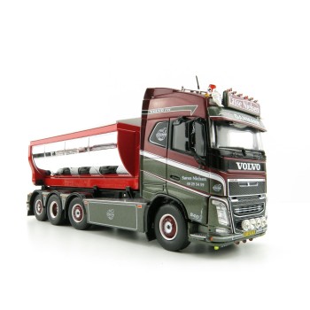 Tekno 75192 Volvo FH04 Globetrotter Truck 4axle with Hookarm and Asphalt Container - Vognmand Soren Nielsen - Scale 1:50