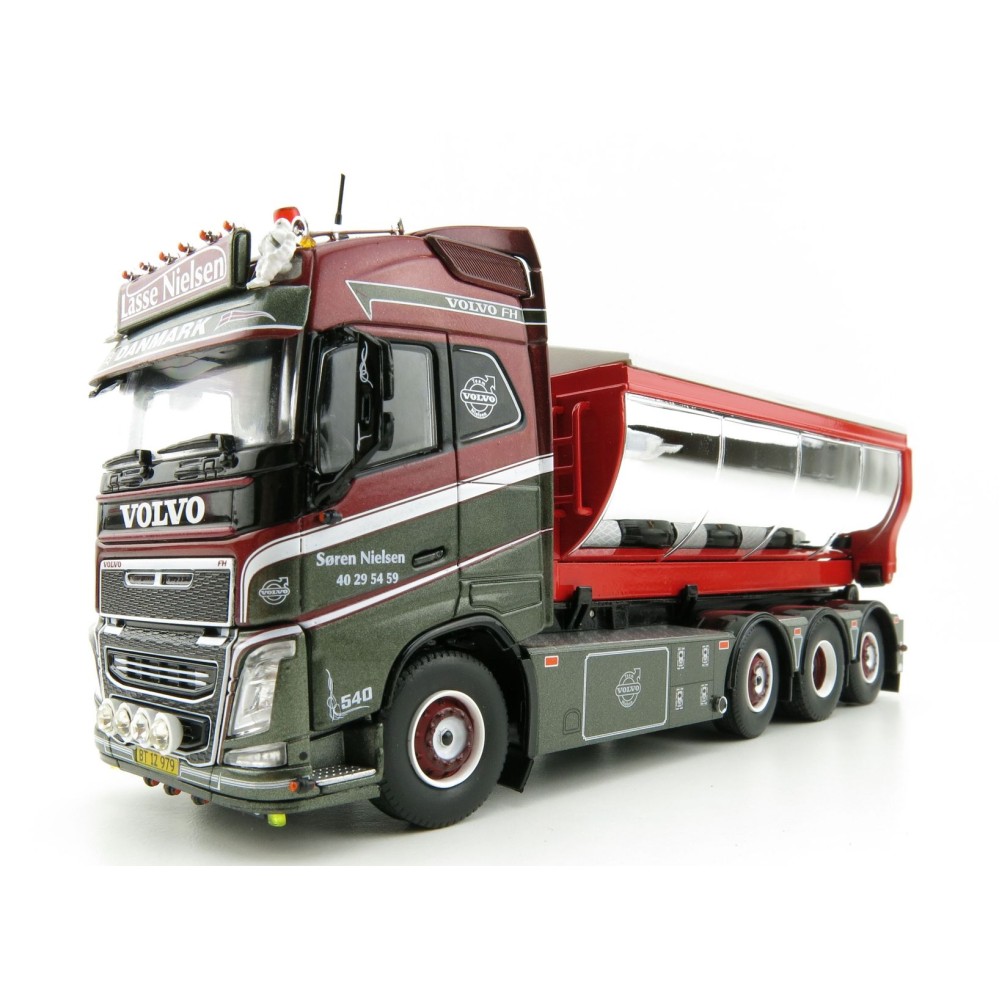 Tekno 75192 Volvo FH04 Globetrotter Truck 4axle with Hookarm and Asphalt Container - Vognmand Soren Nielsen - Scale 1:50