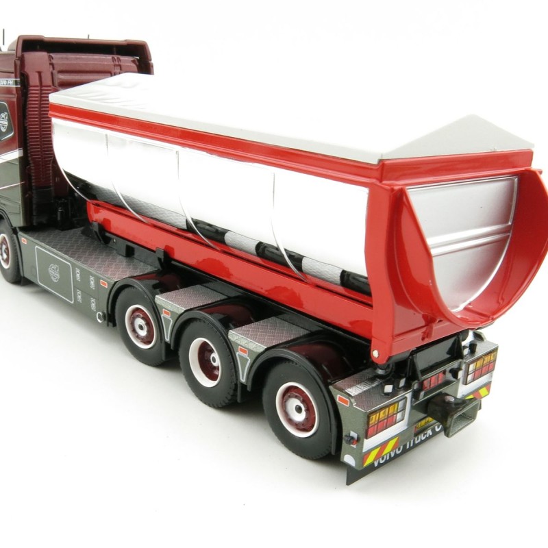 Tekno 75192 Volvo FH04 Globetrotter Truck 4axle with Hookarm and Asphalt Container - Vognmand Soren Nielsen - Scale 1:50