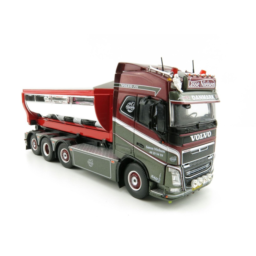 Tekno 75192 Volvo FH04 Globetrotter Truck 4axle with Hookarm and Asphalt Container - Vognmand Soren Nielsen - Scale 1:50