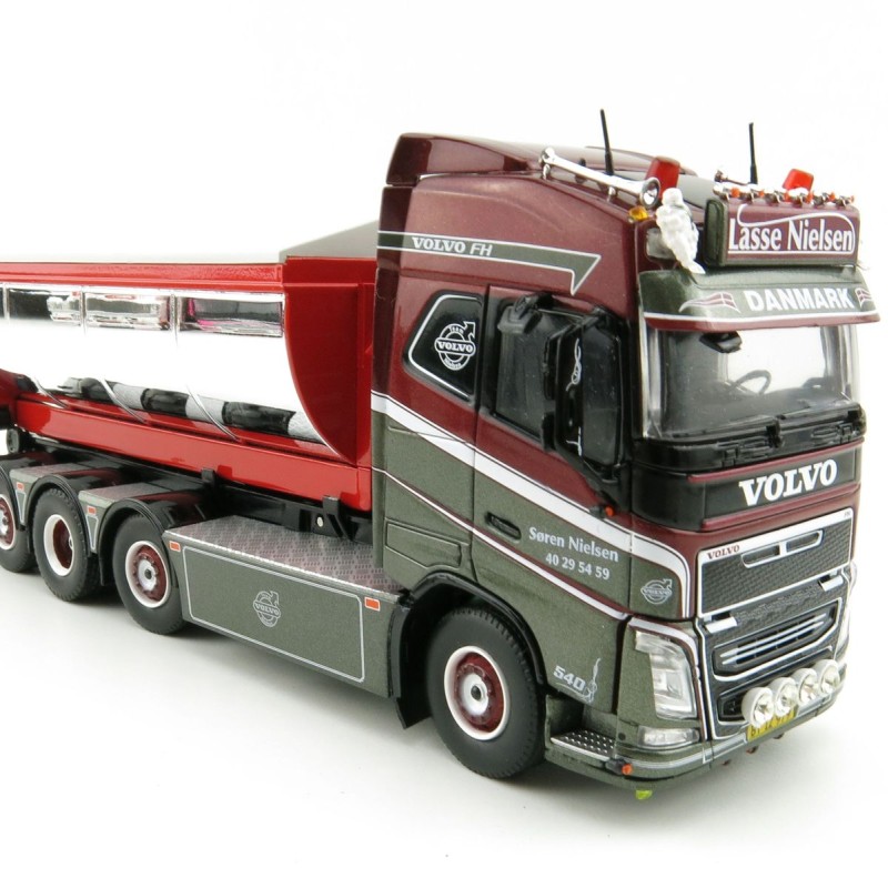 Tekno 75192 Volvo FH04 Globetrotter Truck 4axle with Hookarm and Asphalt Container - Vognmand Soren Nielsen - Scale 1:50