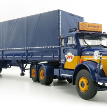 Tekno 80748 Volvo N88 6X4 Truck with ASG Mid Doorman 2 Axle Trailer - Scale 1:50