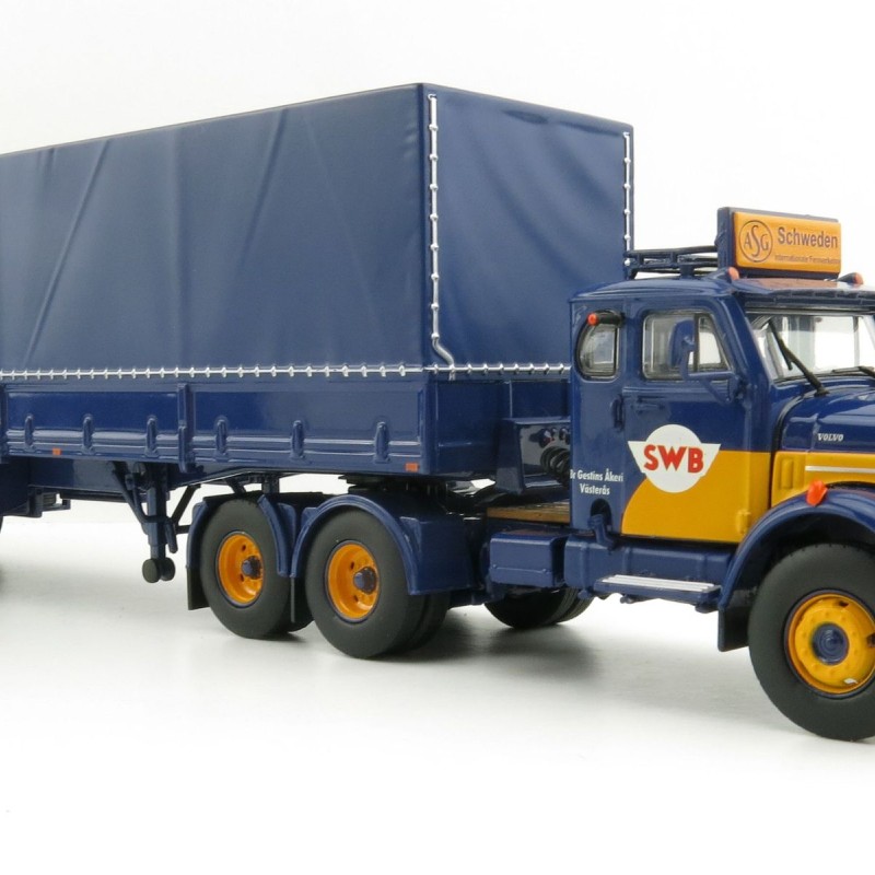 Tekno 80748 Volvo N88 6X4 Truck with ASG Mid Doorman 2 Axle Trailer - Scale 1:50