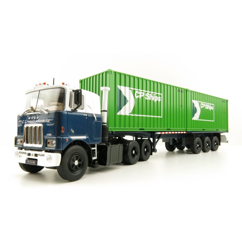 Tekno 81194 Mack F700 6x4 Truck Groenenboom with Container Trailer 2x 20ft Container CP Ships - Scale 1:50