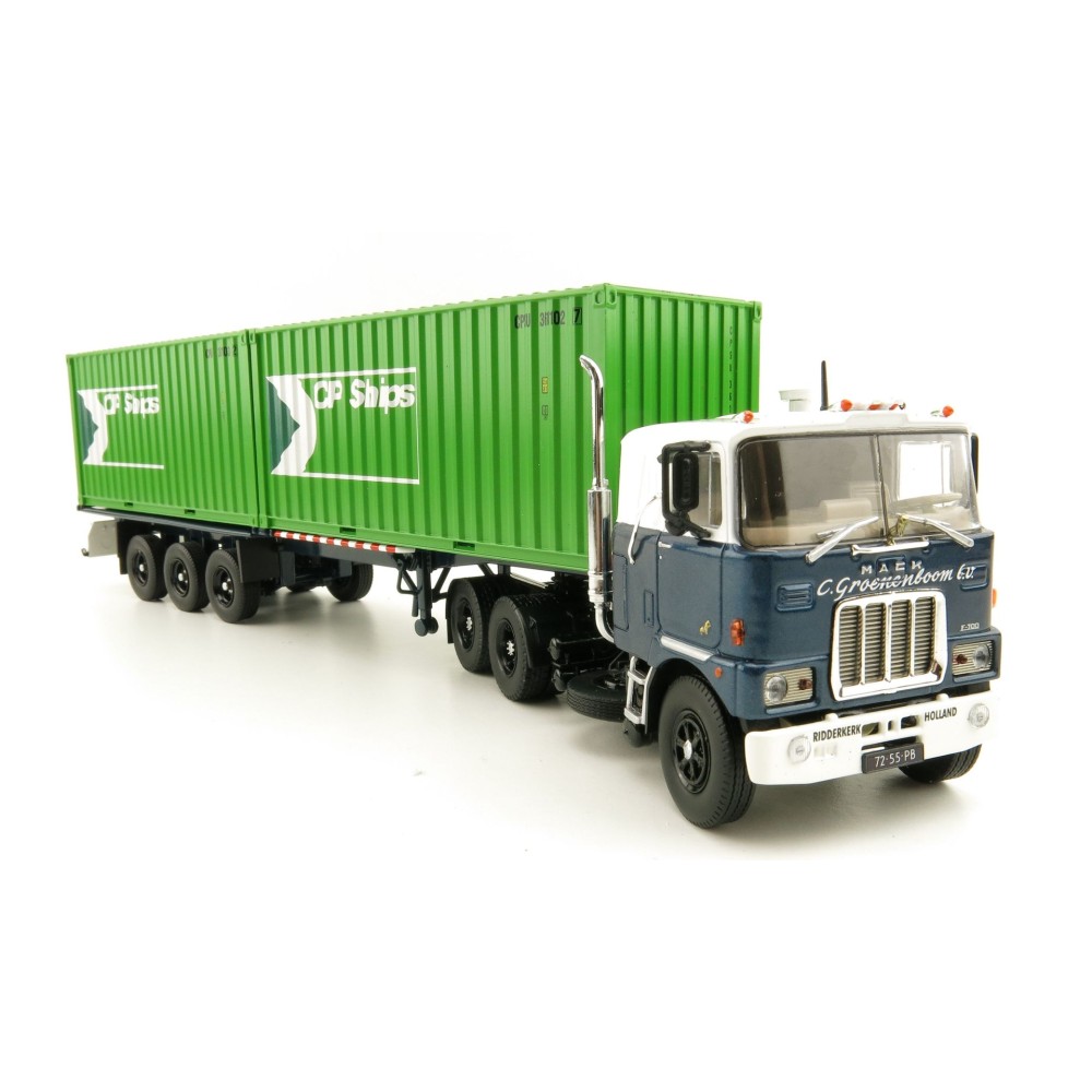 Tekno 81194 Mack F700 6x4 Truck Groenenboom with Container Trailer 2x 20ft Container CP Ships - Scale 1:50