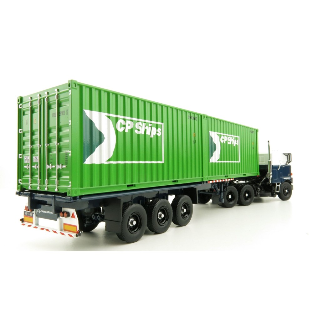 Tekno 81194 Mack F700 6x4 Truck Groenenboom with Container Trailer 2x 20ft Container CP Ships - Scale 1:50