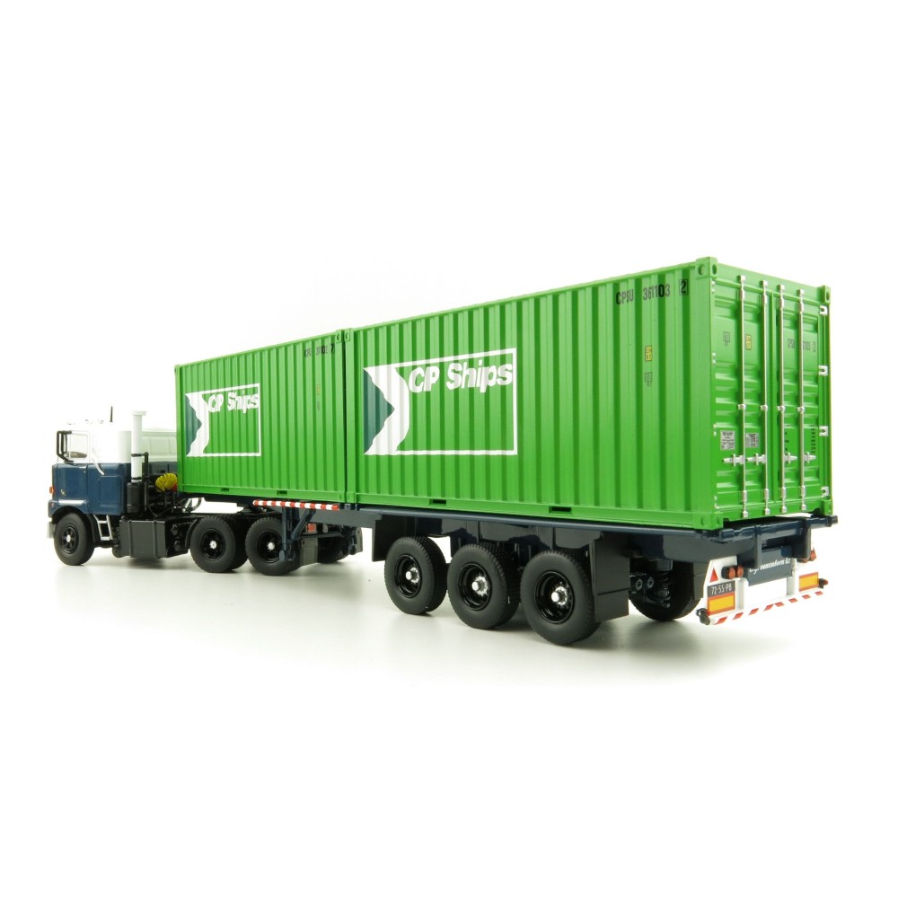 Tekno 81194 Mack F700 6x4 Truck Groenenboom with Container Trailer 2x 20ft Container CP Ships - Scale 1:50
