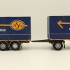 Tekno 81222 - Volvo FH12 Globetrotter Rigid Truck with Trailer Curtainside - Borge Moller ASG - Scale 1:50
