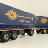 Tekno 81222 - Volvo FH12 Globetrotter Rigid Truck with Trailer Curtainside - Borge Moller ASG - Scale 1:50