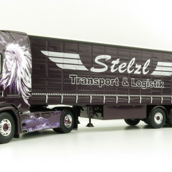Tekno 81240 Scania NG S650 Highline 4x2 Truck Curtainside Trailer - Stelzl  - Scale 1:50