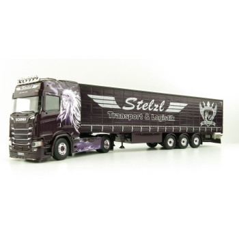 Tekno 81240 Scania NG S650 Highline 4x2 Truck Curtainside Trailer - Stelzl  - Scale 1:50