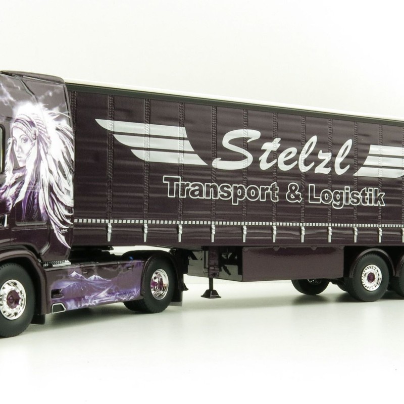 Tekno 81240 Scania NG S650 Highline 4x2 Truck Curtainside Trailer - Stelzl  - Scale 1:50