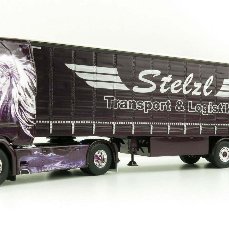 Tekno 81240 Scania NG S650 Highline 4x2 Truck Curtainside Trailer - Stelzl  - Scale 1:50