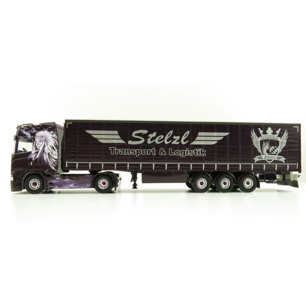 Tekno 81240 Scania NG S650 Highline 4x2 Truck Curtainside Trailer - Stelzl  - Scale 1:50