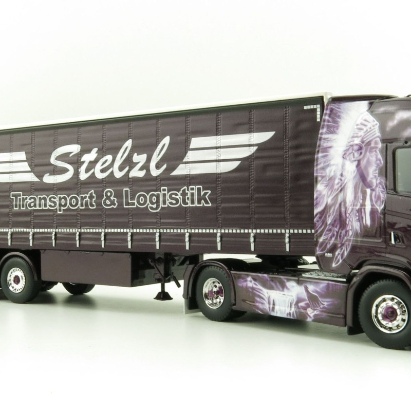 Tekno 81240 Scania NG S650 Highline 4x2 Truck Curtainside Trailer - Stelzl  - Scale 1:50
