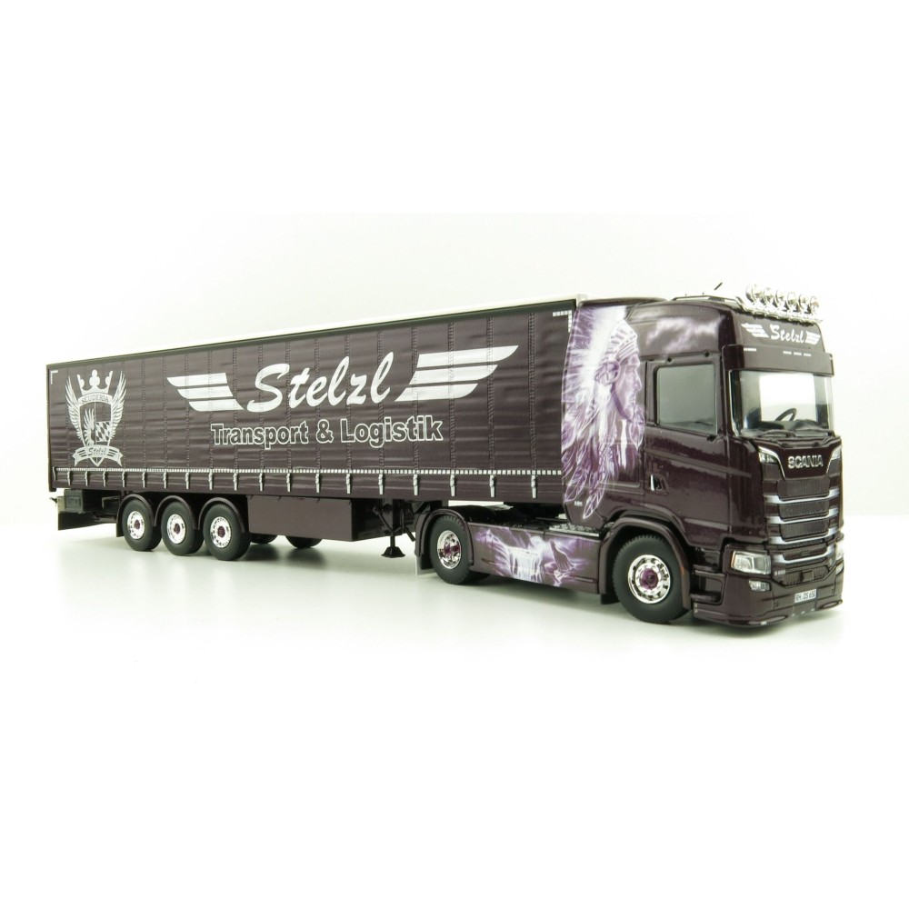 Tekno 81240 Scania NG S650 Highline 4x2 Truck Curtainside Trailer - Stelzl  - Scale 1:50