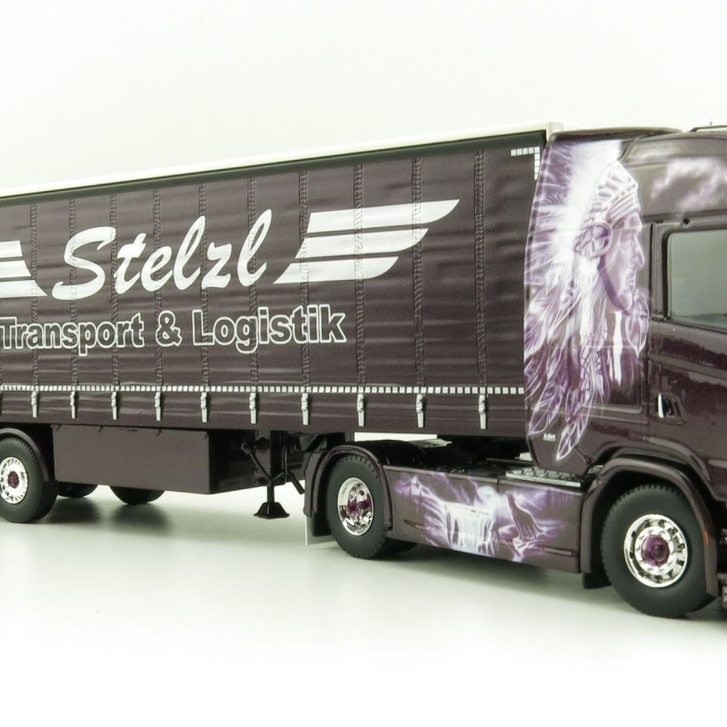 Tekno 81240 Scania NG S650 Highline 4x2 Truck Curtainside Trailer - Stelzl  - Scale 1:50