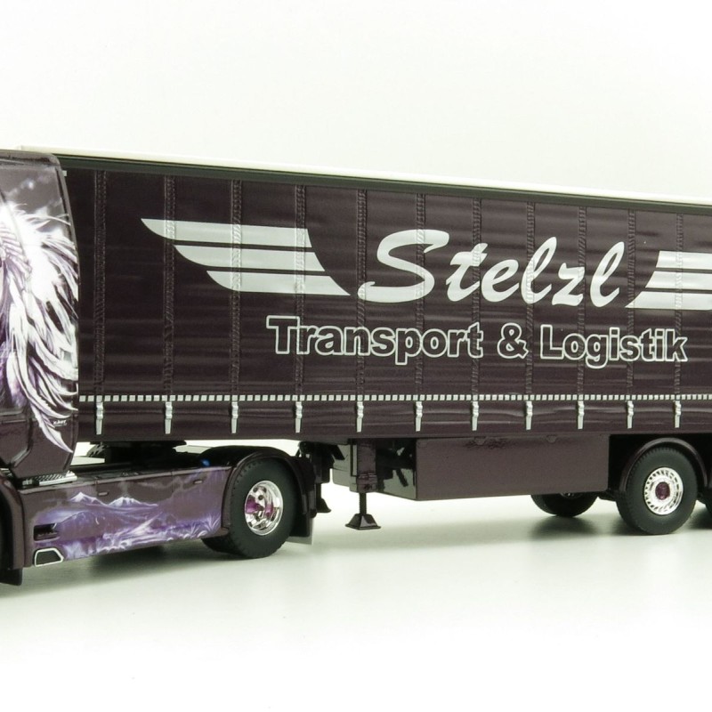 Tekno 81240 Scania NG S650 Highline 4x2 Truck Curtainside Trailer - Stelzl  - Scale 1:50