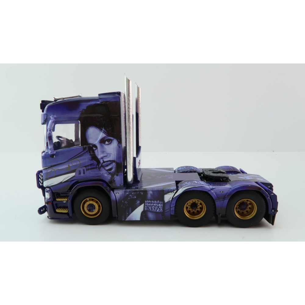 Tekno 81282 - Scania NG R Serie 6x2 Truck with Reefer Trailer - VOWA Transport Prince Purple Rain - Scale 1:50