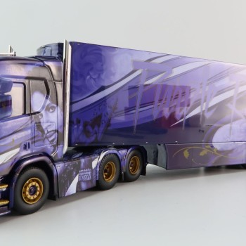 Tekno 81282 - Scania NG R Serie 6x2 Truck with Reefer Trailer - VOWA Transport Prince Purple Rain - Scale 1:50