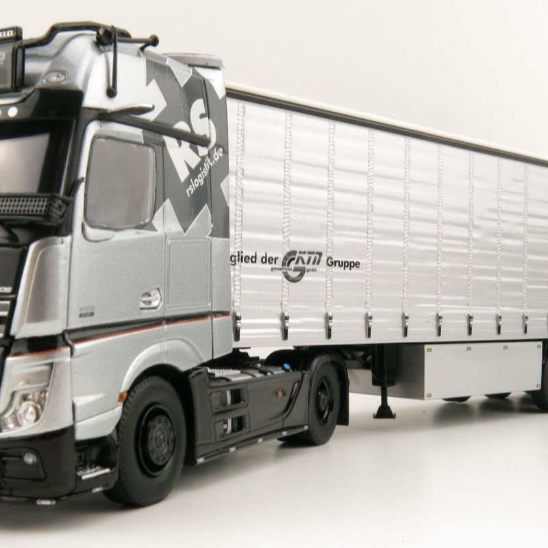 Tekno 82267 Mercedes Benz Actros 4x2 Truck and Curtainside Trailer - RS Logistiek - Scale 1:50