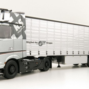 Tekno 82267 Mercedes Benz Actros 4x2 Truck and Curtainside Trailer - RS Logistiek - Scale 1:50